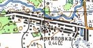 Topographic map of Arkhypivka