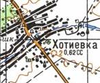 Топографическая карта Хотиевки