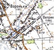 Topographic map of Vepryk