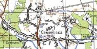 Топографическая карта Семеновки