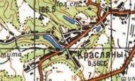 Topographic map of Kraslyany