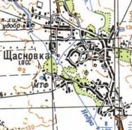Топографічна карта Щаснівки