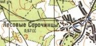 Topographic map of Lisovi Sorochyntsi