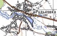 Topographic map of Rudkivka