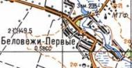 Топографічна карта Біловеж Першів