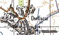 Топографическая карта Омбыша