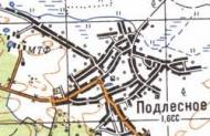 Топографічна карта Підлісного