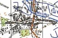 Топографічна карта Лавів
