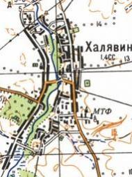 Topographic map of Khalyavyn