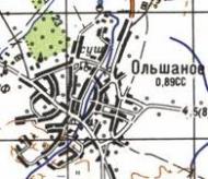 Топографічна карта Вільшаного