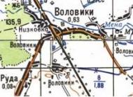 Topographic map of Volovyky