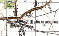Topographic map of Shaboltasivka