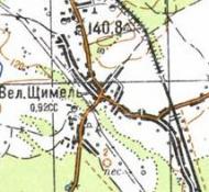 Топографическая карта Великого Щимели