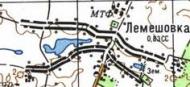 Топографічна карта Лемешівки