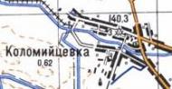 Topographic map of Kolomiytsivka