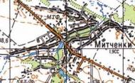 Топографічна карта Митченок