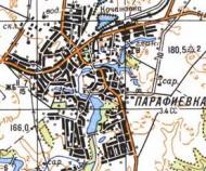 Топографическая карта Парафиевки