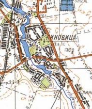 Topographic map of Lynovytsya