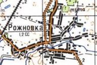 Топографическая карта Рожновки