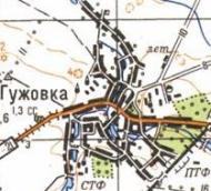 Топографічна карта Гужівки
