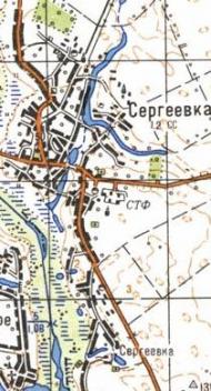 Топографічна карта Сергіївки