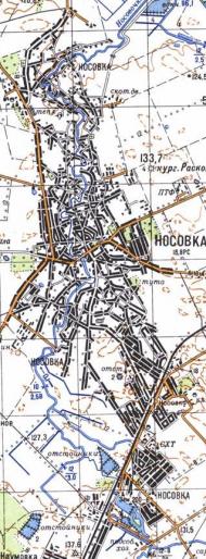 Topographic map of Nosivka