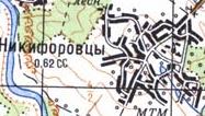 Топографічна карта Никифорівців