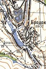 Topographic map of Bridok