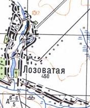 Топографічна карта Лозоватої