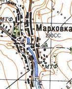 Топографическая карта Марковки