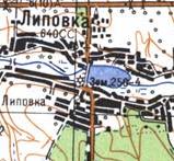 Топографічна карта Липівки