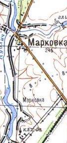 Топографическая карта Марковки