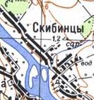 Топографічна карта Скибинців