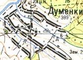 Topographic map of Dumenky
