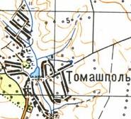 Топографическая карта Томашполя