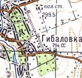 Топографічна карта Гибалівки