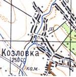 Topographic map of Kozlivka