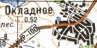 Topographic map of Okladne