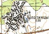 Топографічна карта Лопатинців