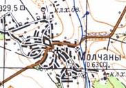 Topographic map of Movchany