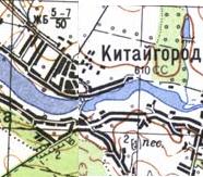 Топографическая карта Китайгорода