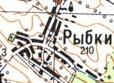Topographic map of Rybky