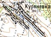 Топографическая карта Куреневки