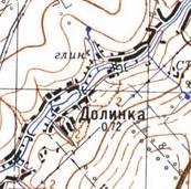 Топографічна карта Долинка