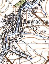 Топографическая карта Джугастры