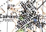 Topographic map of Savchyne