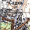 Topographic map of Sadky