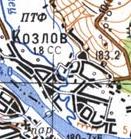 Топографическая карта Козлова