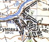 Топографическая карта Сумовки