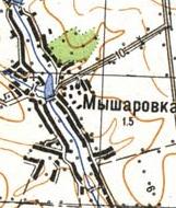 Топографическая карта Мышаровки